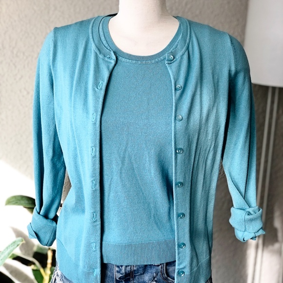 Teal Cardi Set - Picture 3 of 4